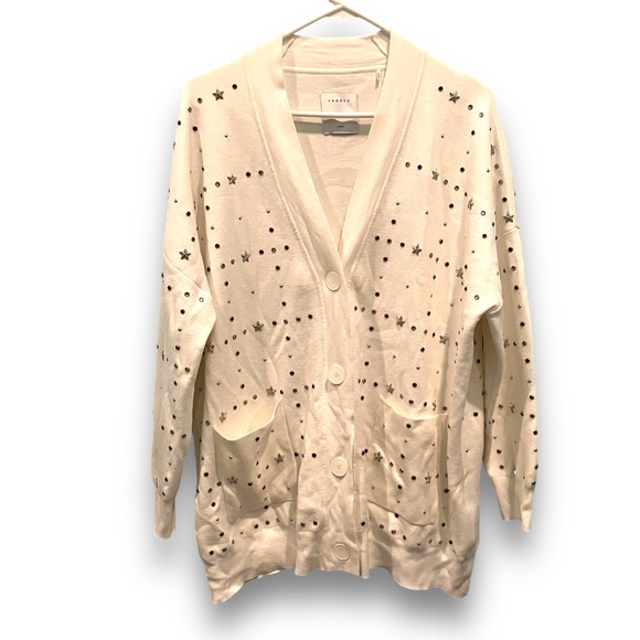 Sandro Stars Embellished Oversized Cardigan - Picture 10 of 17